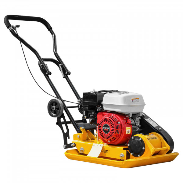 SKIPER SС120HW.00 Виброплита SKIPER C120H-W  (Honda GX200, 6.5л.с., плита 58х50см., 20кН, 35м/мин, колёса)