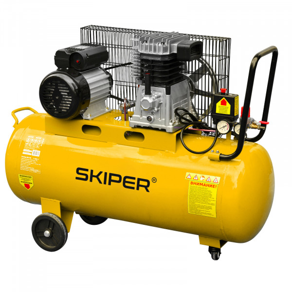 WELT SIBL3100.00 Воздушный компрессор SKIPER IBL3100 (до 395л/мин, 8атм, 100л, 230В, 2.2кВт)