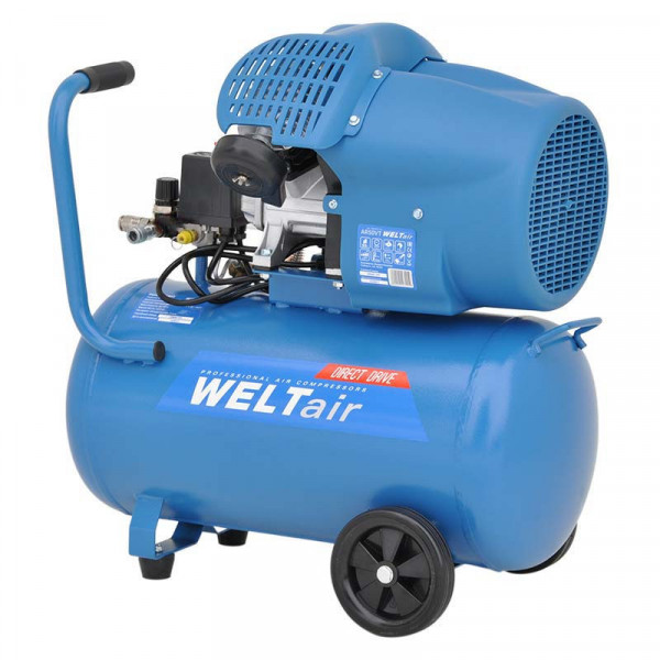 WELT WAR50VT.00 Воздушный компрессор WELT AR50VT (до 440 л/мин, 8 атм, 50 л, 230 В, 2.2 кВт)