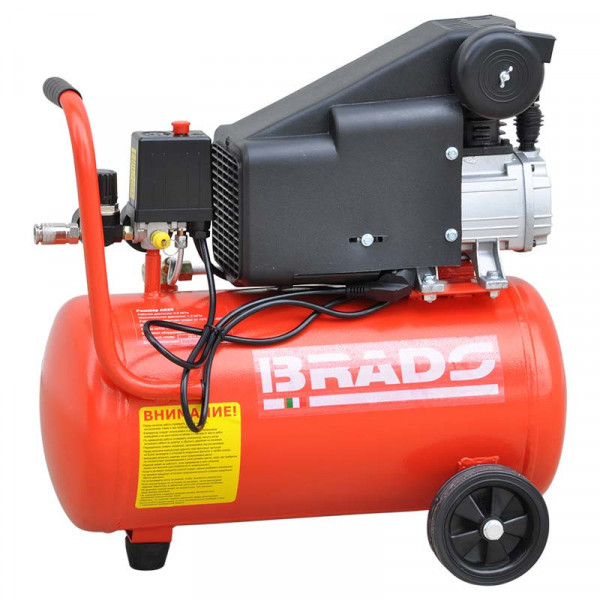 BRADO BAR25S.00 Воздушный компрессор BRADO AR25S (до 180 л/мин, 8 атм, 25 л, 230 В, 1.50 кВт)