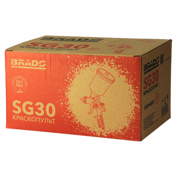 BRADO BSG30.00 Краскопульт BRADO SG30 (1,4мм, 2.0-3.5бар, 600мл.)