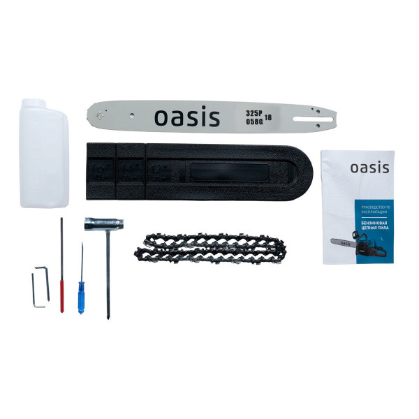 Oasis GS-5618 Бензопила Oasis GS-5618 (2,8кВт, 3,8лс, 56см3, 45см/18