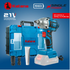 Гайковерт ударный аккумуляторный KATANA UG9400 SinglePOWER(1/2"+1/4",21В,2ск,320Нм,кейс,без АКБ/ЗУ)
