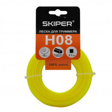 Леска SKIPER H08 (ф 2.7 мм х 15 м квадратн. сеч., желт.)
