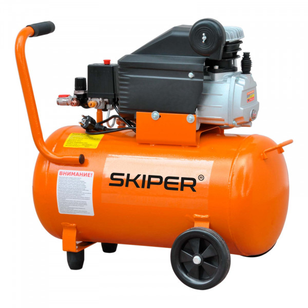 SKIPER SAR50B.01 Воздушный компрессор SKIPER AR50B (до 260 л/мин, 8 атм, 50 л, 230 В, 1.80 кВт)