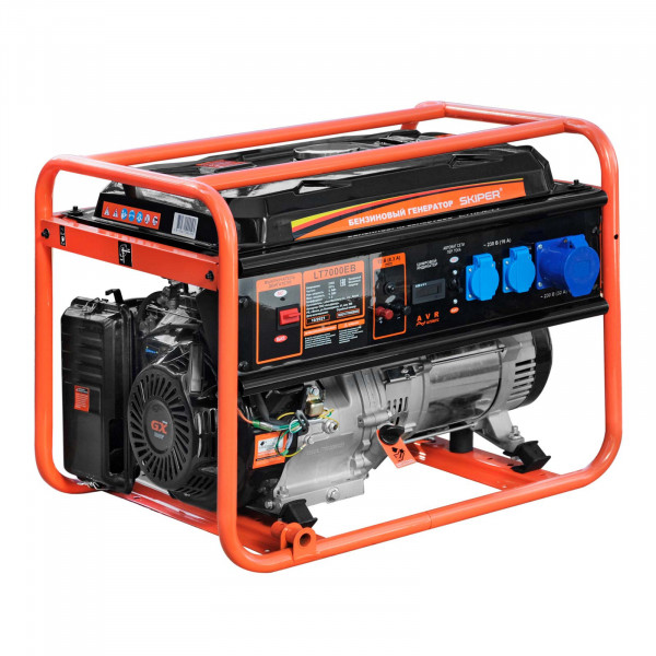 SKIPER SLT7000ЕВ.00 Электростанция SKIPER LT7000EB (5.5кВт, 2х230В/16А/3.5кВт, 1х230В/32А/5кВт, 12В, бак 25.0л)