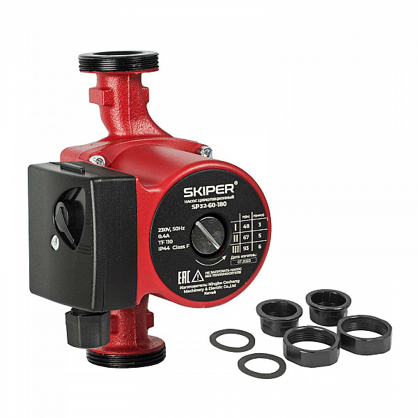 SKIPER SSP3260180.00 Насос циркуляционный Skiper SP32-60-180 (48-93 Вт, 3000 л/ч, 6 м)