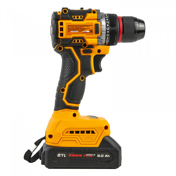 KATANA KBCD5501.00 Дрель-шуруповерт аккумуляторный Katana HD Line BCD5501 (21В,Бесщеточн.,2акк,2А/ч,Li-ion,10бит,кейс)