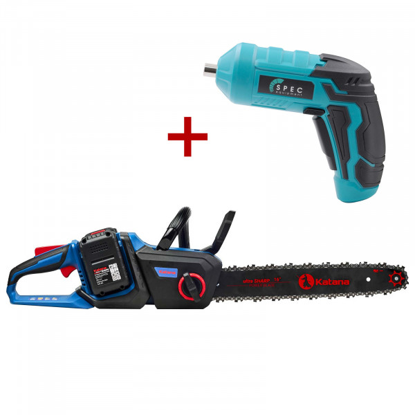 KATANA KDT2103PRO.00 + CSW3000.00 АКЦИЯ! Пила цепная аккумуляторная KATANA DT2103-PRO + Шуруповерт аккумуляторный(отв-ка)SPEC SW3000