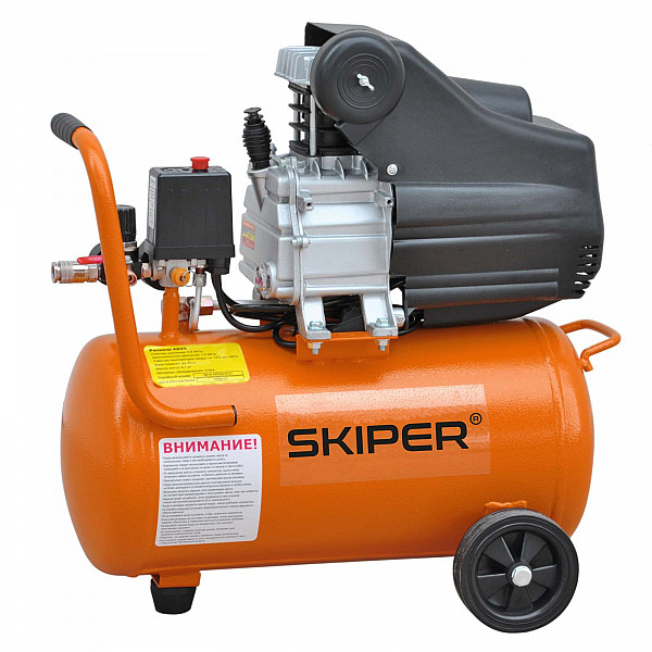 SKIPER SAR25A.01 Воздушный компрессор SKIPER AR25A (до 235 л/мин, 8 атм, 25 л, 230 В, 1.50 кВт)