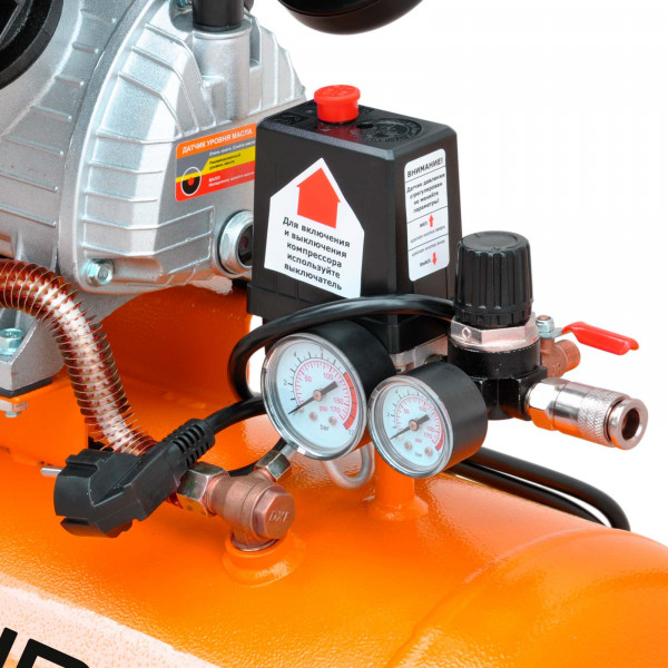 SKIPER SAR50V.00 Воздушный компрессор SKIPER AR50V (до 440 л/мин, 8 атм, 50 л, 230 В, 2.2 кВт)
