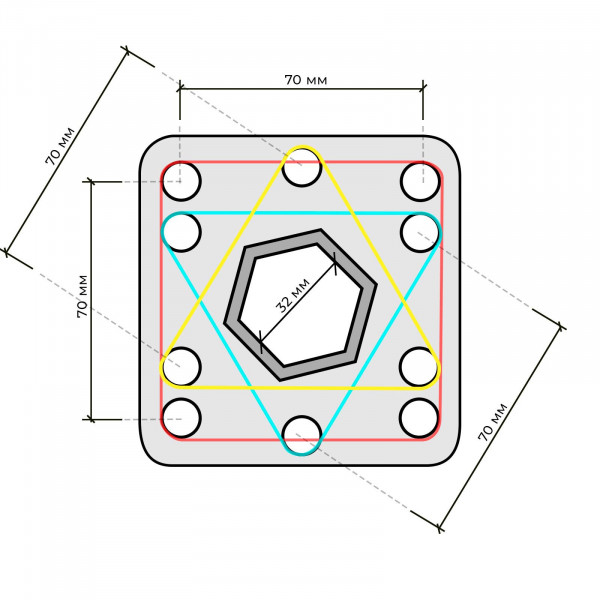 SKIPER 4812561007826 Вал для фрез SKIPER 200мм x 32 мм (1 съёмная секция)