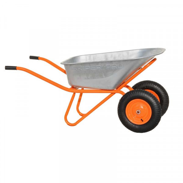 SKIPER S2х130expertPRO.00 Тачка строительная SKIPER 2х130 expert PRO (до130л, до350кг, 2x4.00-8, ось20*80)