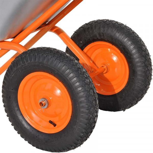SKIPER S2х130expertPRO.00 Тачка строительная SKIPER 2х130 expert PRO (до130л, до350кг, 2x4.00-8, ось20*80)