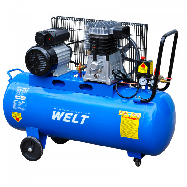 WELT WIBL3100.00 Воздушный компрессор WELT IBL3100 (до 395л/мин, 8атм, 100л, 230В, 2.2кВт)