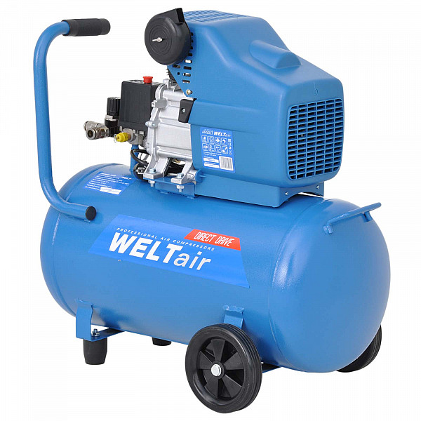 WELT WAR50LT.00 Воздушный компрессор WELT AR50LT (до 260 л/мин, 8 атм, 50 л, 230 В, 1.80 кВт)
