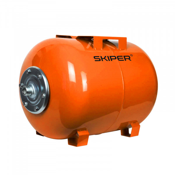 SKIPER 4812561028517 Гидроаккумулятор SKIPER T-50H (50 л, горизонтальный, сталь, 6 атм)