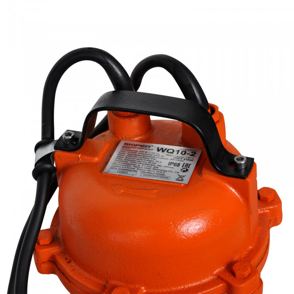 SKIPER SWQ10-2.00 Насос дренажно-фекальный Skiper WQ10-2 (с измельчителем, 2000 Вт, 18 м3/ч, напор до 10 м, попл.выкл)