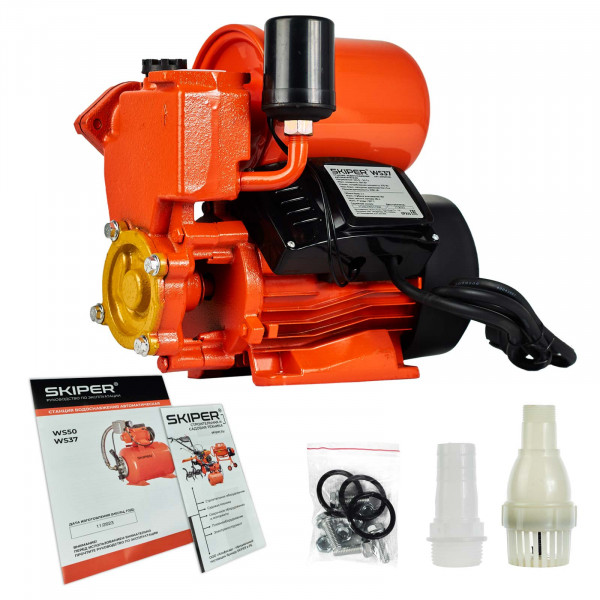 SKIPER SWS37.00 Станция водоснабжения автоматическая SKIPER WS37 (500 Вт, 2160 л/ч, 2 л, чугун)