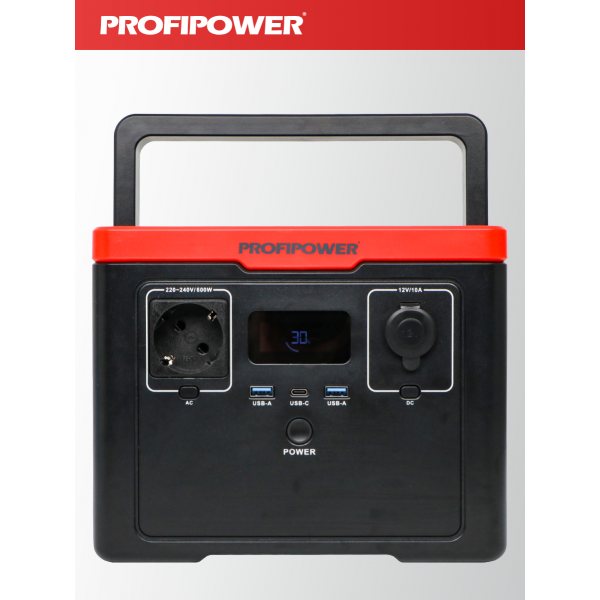 Аккумуляторная портативная электростанция F0061 PROFIPOWER ПЭ-600PRO 600Вт