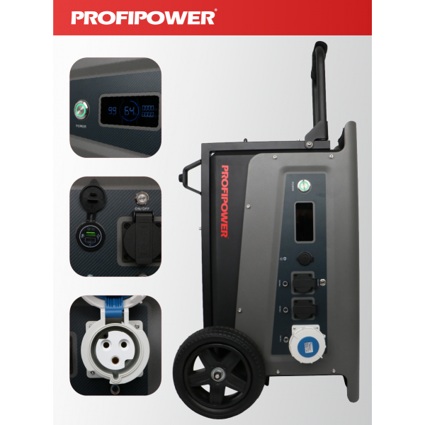 Аккумуляторная портативная электростанция F0066 PROFIPOWER ПЭ-5000PRO 5000Вт