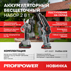 Аккумуляторный бесщеточный E0217 НАБОР 2в1 PROFIPOWER ProfiSet-2G20