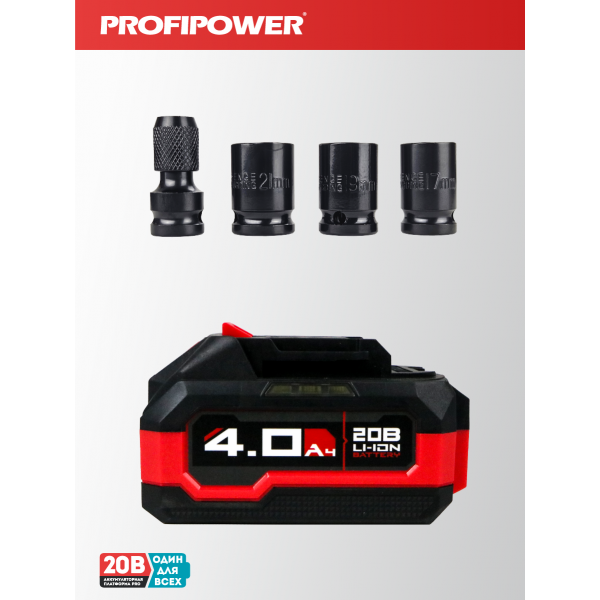 Аккумуляторный бесщеточный E0286 НАБОР 2в1 PROFIPOWER ProfiSet-2H20