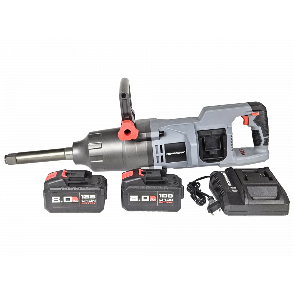 Аккумуляторный бесщеточный ударный гайковерт E0190 PROFIPOWER T-4000N длинный шпиндель
