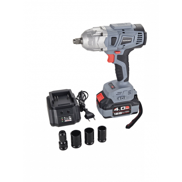Аккумуляторный гайковерт бесщеточный ударный E0105 PROFIPOWER DWDTW-18V