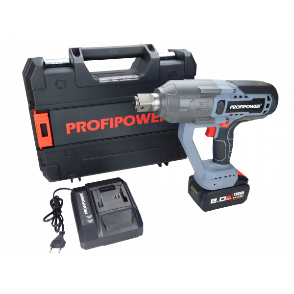 Аккумуляторный гайковерт бесщеточный ударный E0189 PROFIPOWER T-2500N