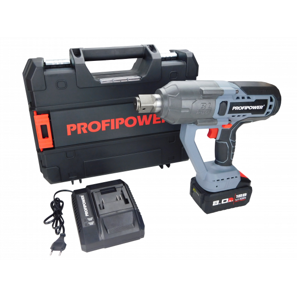 Аккумуляторный гайковерт бесщеточный ударный E0189 PROFIPOWER T-2500N