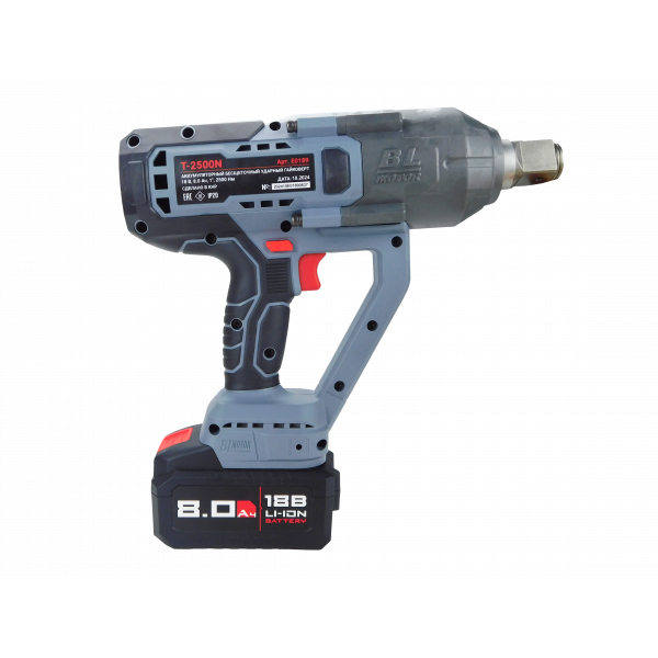 Аккумуляторный гайковерт бесщеточный ударный E0189 PROFIPOWER T-2500N