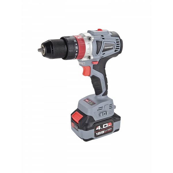 Аккумуляторный шуруповерт бесщеточный ударный E0087 PROFIPOWER MKDHP-18V