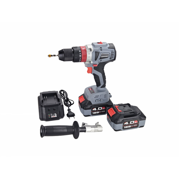 Аккумуляторный шуруповерт бесщеточный ударный E0087 PROFIPOWER MKDHP-18V