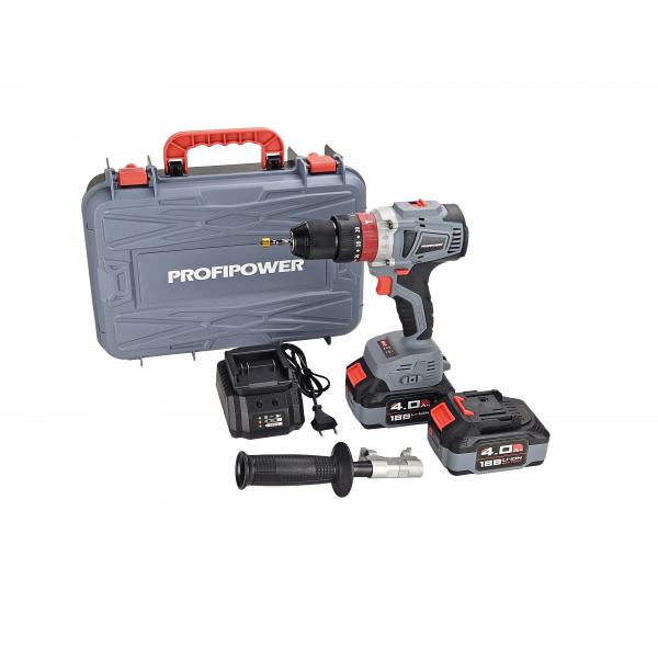 Аккумуляторный шуруповерт бесщеточный ударный E0087 PROFIPOWER MKDHP-18V