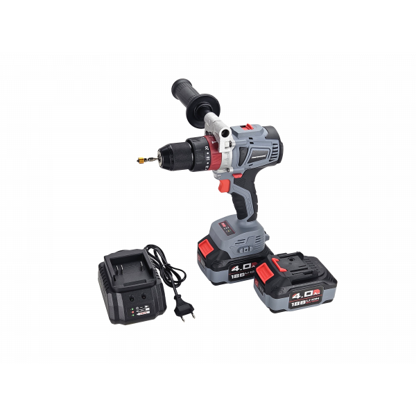 Аккумуляторный шуруповерт бесщеточный ударный E0087 PROFIPOWER MKDHP-18V