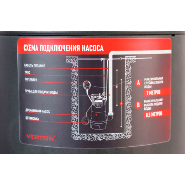 Дренажный насос для грязной воды Verton AQUA DP900/35PE 01.14140.14160