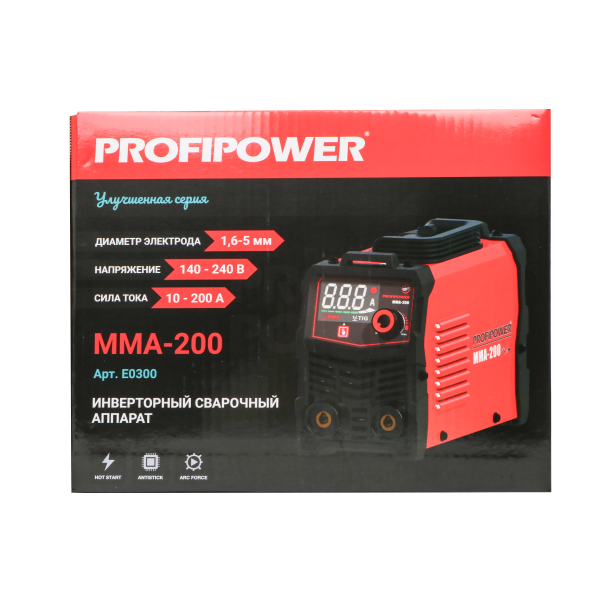 Инверторный сварочный аппарат E0300 ProfiPower MMA-200
