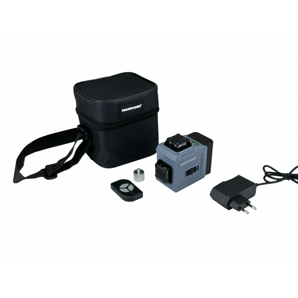 Лазерный нивелир E0214 PROFIPOWER NL-12G + Штатив E0051, Высота 1,5м