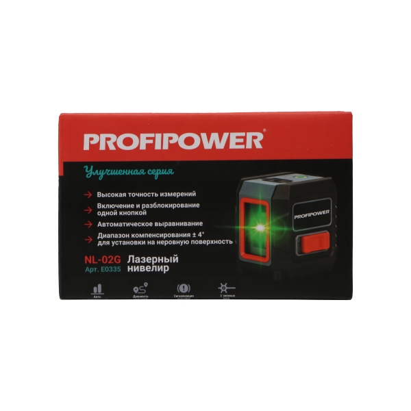 Лазерный нивелир E0335 PROFIPOWER NL-02G