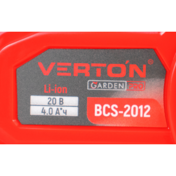 Пила аккумуляторная бесщеточная цепная Verton Garden Green Pro BCS-2012 01.14201.17009