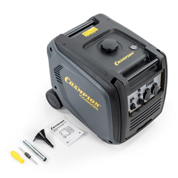 CHAMPION IGG4000ES Генератор инверторный CHAMPION IGG4000ES (4/4,4 кВт, 7лс, 12л, 38,5кг, эл.старт, закрытый корпус)