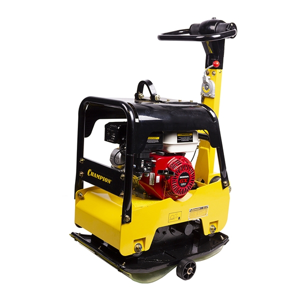 CHAMPION PC1345RHH Виброплита с бензиновым двигателем, 25 кН, HondaGX160 4 кВт, рев.гидр.рез.