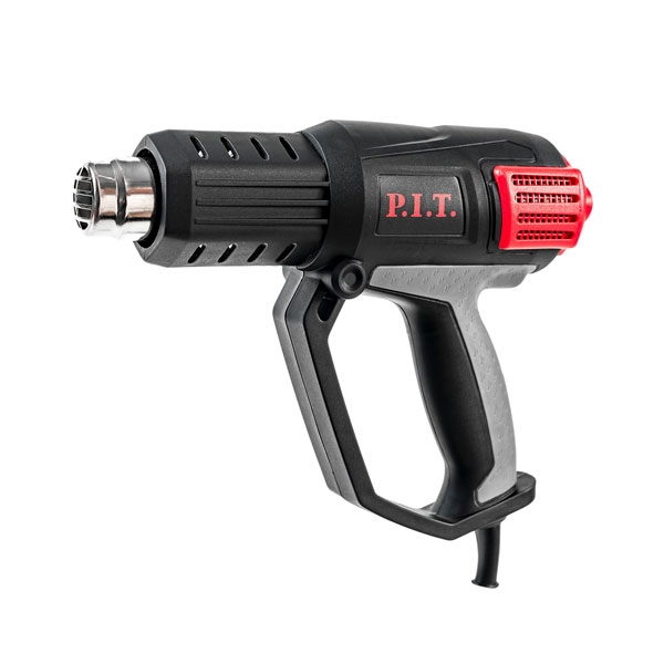 PIT PHG 2000-C Термопистолет, 230В., 50Гц., 2 кВт.2000Вт. 9А.,50-600*С, три положения потока воздуха,насадки