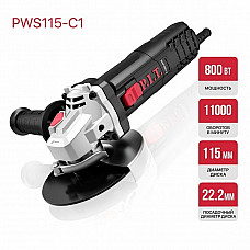 PIT PWS115-C1 Шлифмашина угловая электрич. P.I.T., 800Вт, 115х22,2мм, 11000об/мин, М14