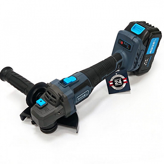 RÖGEL CAGR 125-30BL Аккумуляторная бесщёточная углошлифмашина RÖGEL, 21 В, 4500/5500/6500 об/мин, 3.0 Ач, 2 АКБ, кейс