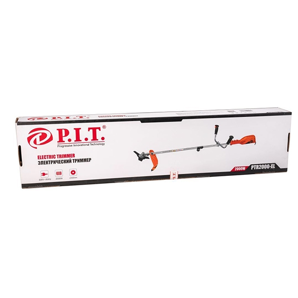 PIT PTR 2000-EL Триммер электрический, 2000Вт. 7500об/мин, заплечн. ремень, велосипед, рукоятка, разъемная, нож+леска