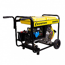 CHAMPION DG6501E Генератор дизельный 5/5,5кВт, 8,9лс 12,5л 12V, эл.стартер, колеса, счетчик