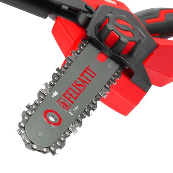 Felisatti FT1161 Felisatti Аккумуляторная цепная пила, 18 В, 5400/7000 об/мин, 6''(картон, без аккум.)