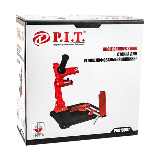 PIT P0010007  Стойка для УШМ,диам.круга 180-230мм.,угл.тиски,45град.,литое основание